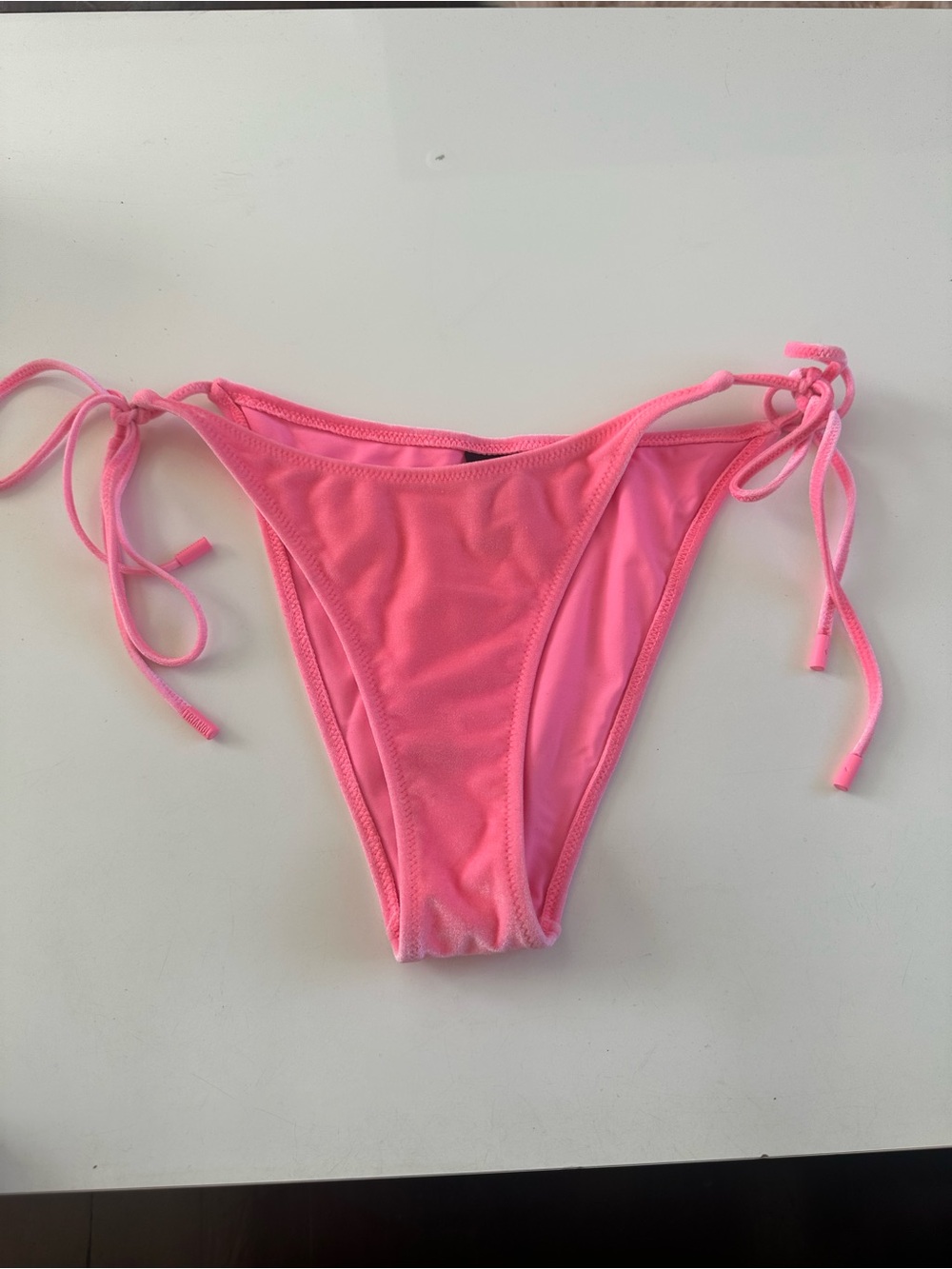 Triangl velvet pink string bikini sz medium